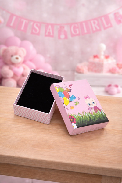 carton box Pembe Bebek Kuyum Kutusu 1 adet Hediye Kutusu 6 cm X 8 cm X 3,7 cm