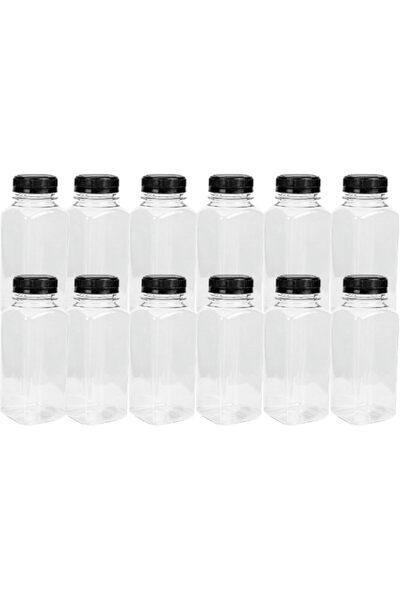 lavish 12Pcs Empty Plastic Reusable Square Shape Transparent 100ml/4Oz Bottle...