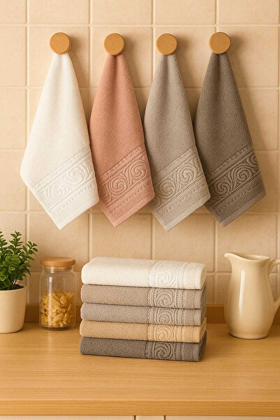 Mira Home 6 Piece Kitchen Towel Set 100% Cotton Wave