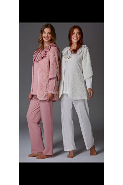 Bone Club Bone clup kadın lohusa 3 lü takım ekru