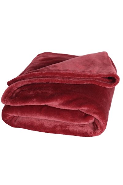 OEM Velvet Bio Blanket Dilios, 130x170 cm, 100% polyester, red-maroon