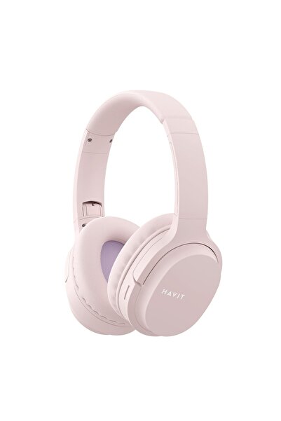 Havit Căști wireless I62, Bluetooth 5.3, pliabile 90°, Over-Ear, roz