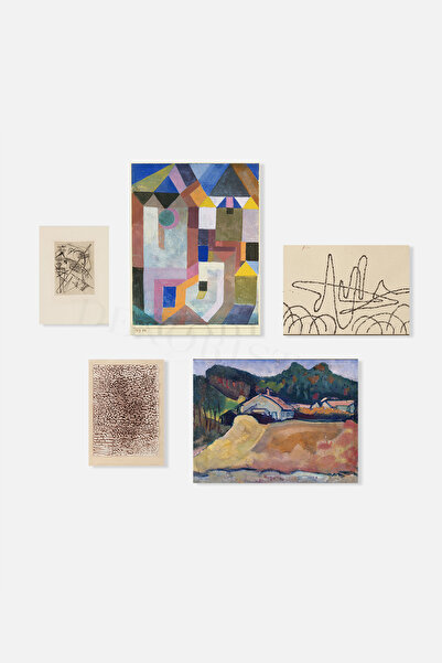 HOME DEKORİSTA Σετ αφίσας 5 τεμαχίων χωρίς πλαίσιο, τοίχος γκαλερί, καλλιτεχν...