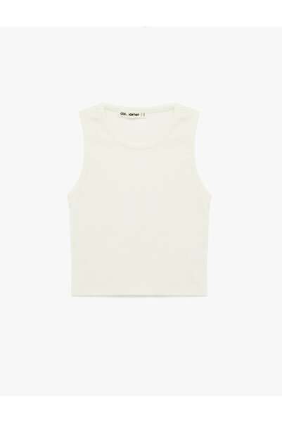 Koton Slim Fit Sleeveless Cotton Crew Neck Blouse