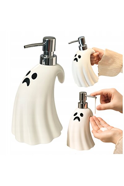 Other Halloween Ghost Soap Dispenser Ceramic Soap Dish Deko 400 ml