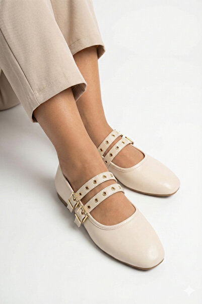 StWenn Women's Double Buckle Mary Jane Ballet Casual Office School Comfortabl...