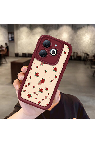 Hontinga حافظة هاتف من مادة السيليكون مقاومة للصدمات باللون الأحمر الوردي متو...