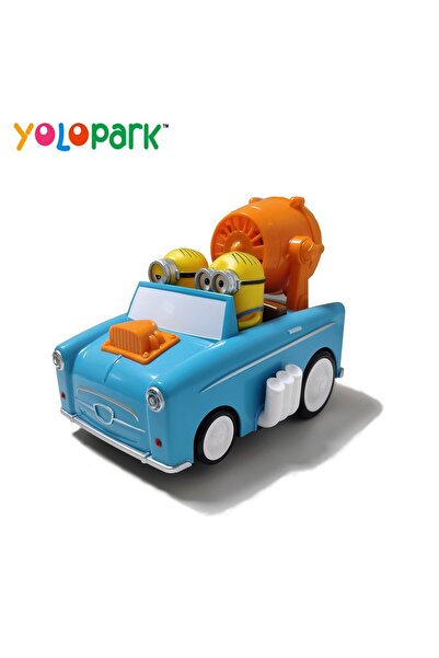 TOYFEST Sesli Işıklı Minion Arabası Otomatik Engel Tanıma Hareketli Üfleyen F...