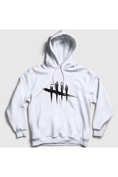 Presmono Unisex White Logo Dead by Daylight Hooded Sweatshirt 593363Tt