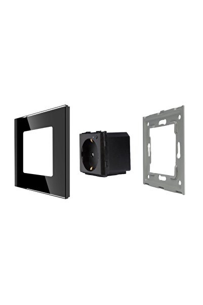 Mentor riza simpla Smart wireless ES039 WiFi 16A monitorizare consum incastrata neagra