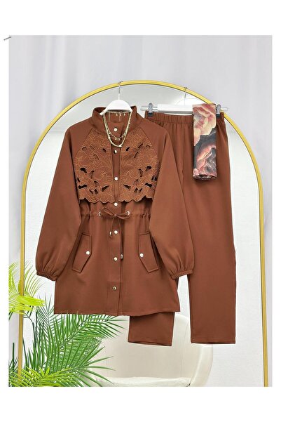 YEDİLALE Workwear Covered Dichyaka Tunic Pants Two-Piece Set [Excluding Shawl]