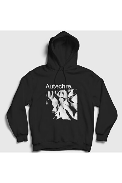 Presmono Ουνισέξ Μαύρο Κεχριμπαρένιο Autechre με κουκούλα Φούτερ 590860tt