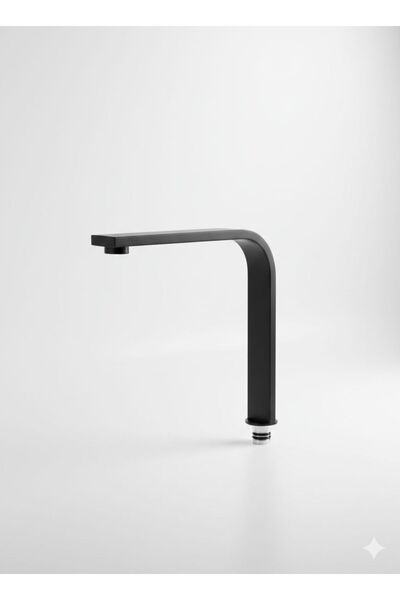 VSA 360 Döner Mutfak Ve Lavabo Bataryalar İçin Siyah Uzun Kare Boru- 35'lık K...