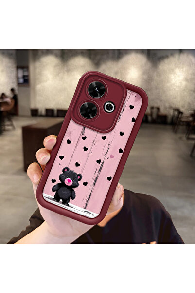 Hontinga حافظة هاتف من مادة السيليكون مقاومة للصدمات باللون الأحمر الداكن متو...