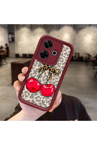 Hontinga حافظة هاتف من مادة السيليكون المقاومة للصدمات بنمط باردوس باللون الأ...