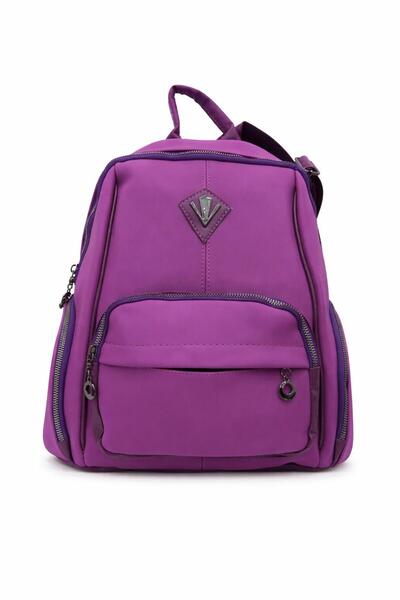 BORNAY 6 Zipper 8 Compartment Waterproof Faux Leather Daily Use Women's Backpack