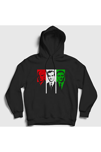 Presmono Unisex Black Pahlavi Kings of Iran Iran K Hooded Sweatshirt 593873Tt