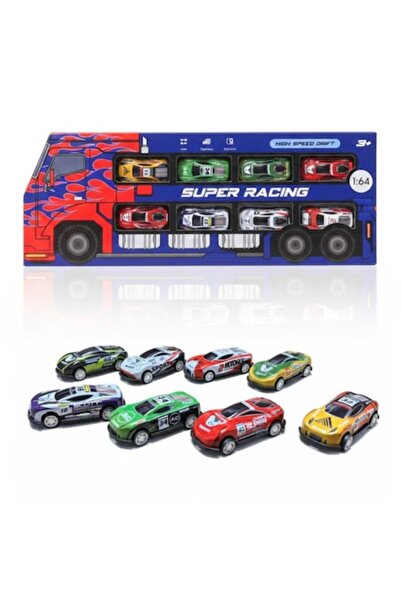 GNR Market Set of 8 Toy Cars, Sports Model, Truck-Shaped Packaging