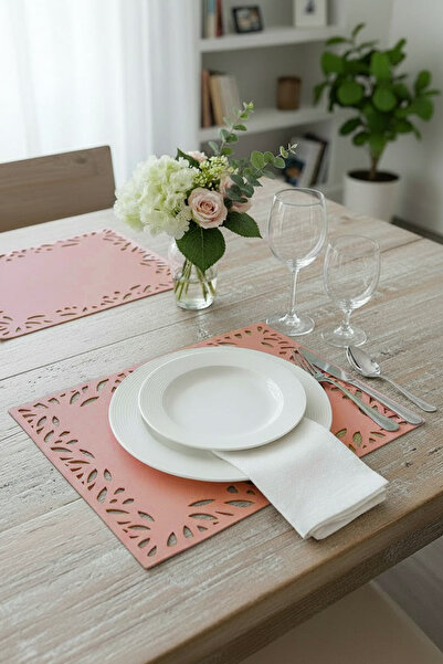 Morika Hotel & Home Textile Σετ σουπλά 6 τεμαχίων από συνθετικό δέρμα σουέτ τ...