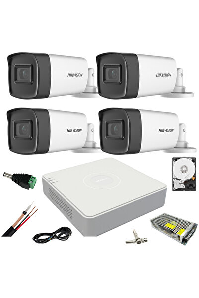 Hikvision Ultra Professional Video Surveillance System 4 Cameras Outdoor 5MP ...