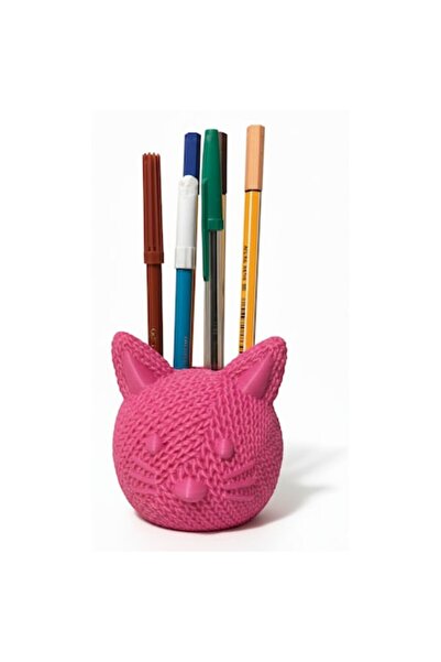 OEM Suport de birou amuzant, cap de pisică, roz, bioplastic 3D