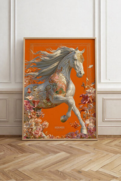 VOBA STORE VOBA çerçeve görünümlü at konseptli modern mdf tablo-93