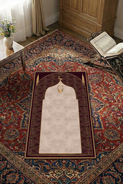 THEMODERNHANE سجادة صلاة ناعمة من ريش التاي غير قابلة للانزلاق مقاس 75x120 سم...