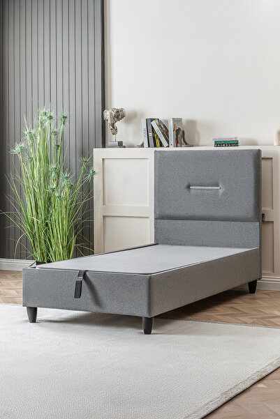 CENNET YATAK Jasmine Modeli Tek Kişilik Sandıklı Baza & Başlık Seti Modern ve...