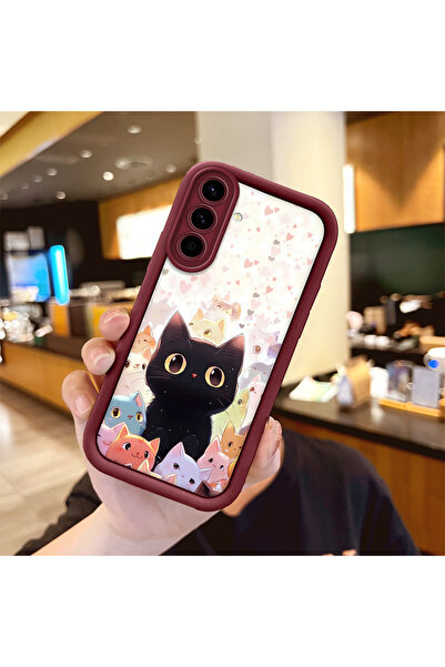 Hontinga حافظة هاتف من مادة السيليكون المقاومة للصدمات باللون الأحمر الداكن م...