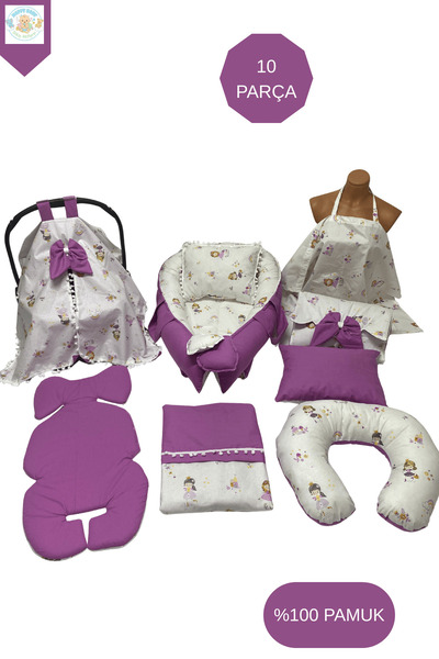 Happy Baby Dikiş Atölyesi 10’lu Babynest Puset Örtüsü Alt Açma Emzirme Yastığ...