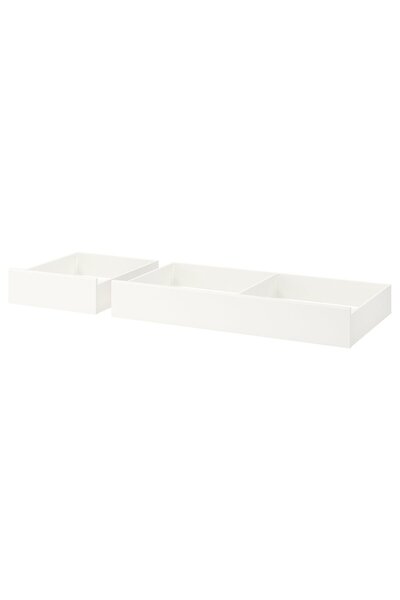IKEA SONGESAND Ladă de depozitare pentru pat, 2 bucăți, albă, 200 cm