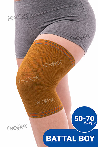 Feelflex Battal Boy Deve Yün Dizlik | Soğuk Havalarda Sıcak Tutan, Evde ve Gü...