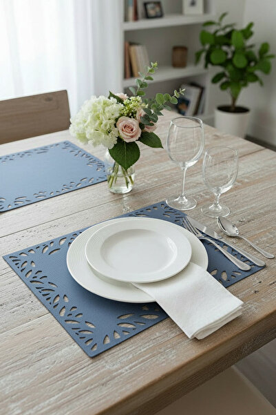 Morika Hotel & Home Textile Σετ σουπλά 6 τεμαχίων από συνθετικό δέρμα σουέτ τ...