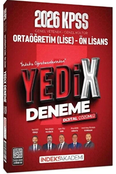İndeks Akademi 2026 KPSS Lise Ortaöğretim Ön Lisans YEDİX 7 Deneme Çözümlü