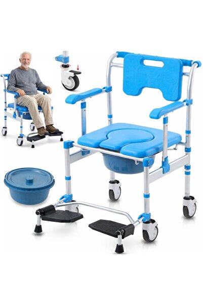 Linomag Toilet seat with wheels, Linomag®, removable potty, shower seat, fold...