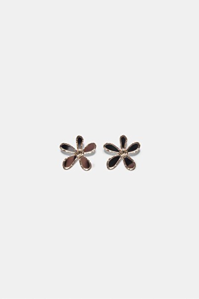 Stradivarius Mirror effect flower earrings