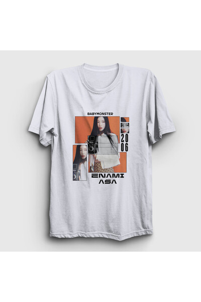 Presmono Cameră foto albă unisex Enami Asa Babymonster tricou 591100tt