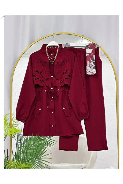 YEDİLALE Workwear Covered Dichyaka Tunic Pants Two-Piece Set [Excluding Shawl]