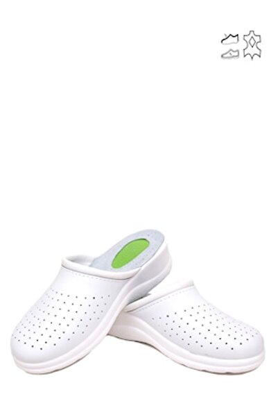 OEM Maribon Medical Clogs, Leather, White, 39 EU, with GEL Sole