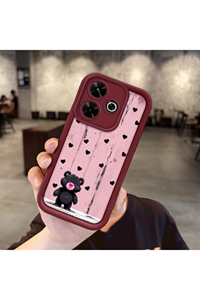 Hontinga حافظة هاتف من مادة السيليكون المقاومة للصدمات باللون العنابي على شكل...