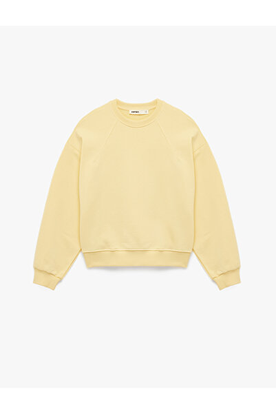 Koton Long Sleeve Crew Neck Three-Thread Sweatshirt
