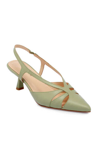 Tergan حذاء نسائي من الجلد الطبيعي باللون الأخضر - K25Y1AY67804-G81