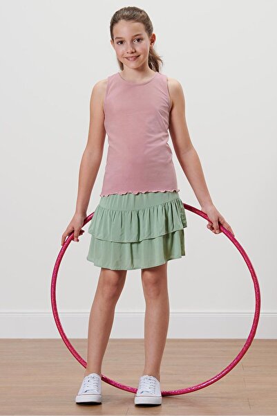 Tchibo Kids Girls 2 Pcs Kinder Top, Pink / White