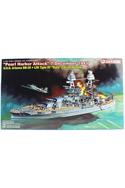 Genel Markalar Dragon 7127 1/700 Ölçek, U.S.S. Arizona BB-39 Savaş Gemisi ve ...