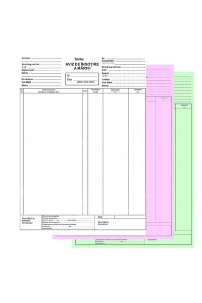 DanyCris Goods Accompanying Notice, A4 carbonless, 3 copies