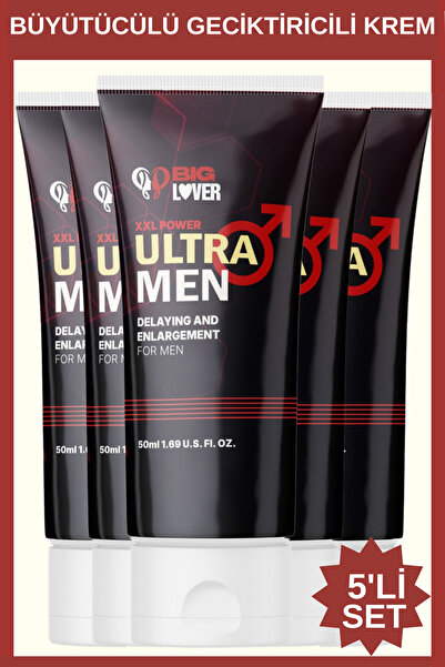 Big Lover Erkeklere Özel Büyütücülü Geciktiricili Bakım Krem 5'li Set