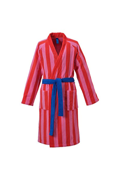 IKEA SKOGSSALLAT Halat de baie, roșu-roz/în dungi, L/XL