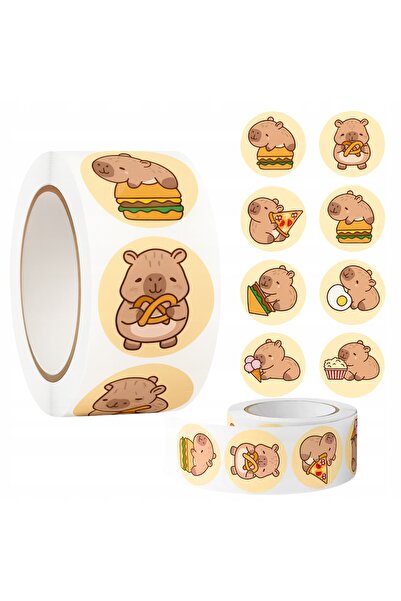 Other Autocolante Capybara autoadezive decorative colorate pentru copii 500 buc