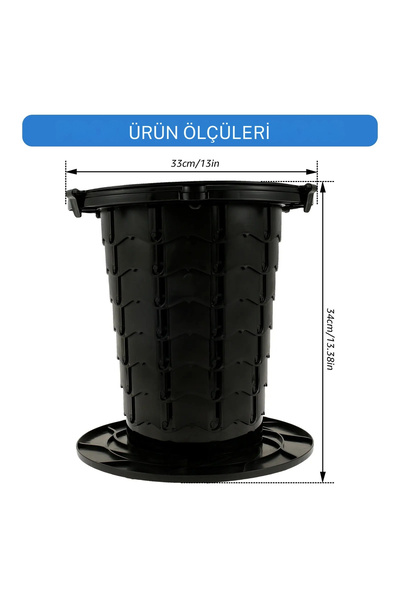 YENİTECH Ayarlanabilir Taşınabilir Kamp Tuvaleti 8 Kademeli 136 Kg Taşıyabile...