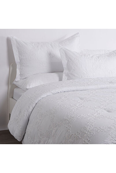 Boutique Blanche 6pcs comforter set king size 220*240cm, white